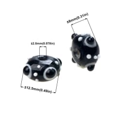 Black Color Series 2/4/6PCS/LOT Mixed Style Handmade Lampwork Glass Beads For Crafts Charm Bracelets/Earring DIY Jewelry Making