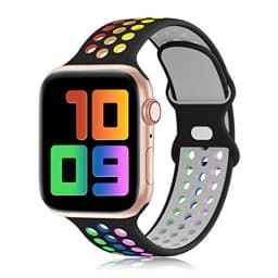 Sport Strap for Apple Watch Band 44mm 40mm 42-38-41mm 45 mm Air-hole Silicone Bracelet iWatch Series 9/8/7 6 SE 5 Ultra 2 49mm
