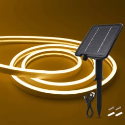 24V Neon Light Solar LED Strip 3M 5M 10M Waterproof Rope Silicone Tube Neon Sign Flexible Lamp Home Decoration White Warm
