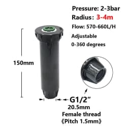 Pop-up Sprinklers Replacement Scattering Nozzles 0~360 Degree Adjustable Garden Park Farm Grass Lawn Crops Irrigation Tool