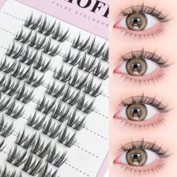 1/box 120 Bundles Mink False Eyelash Natural Fishtail Lash 3D Russian Individual Eyelash Extension Cluster Makeup Tool Wholesale