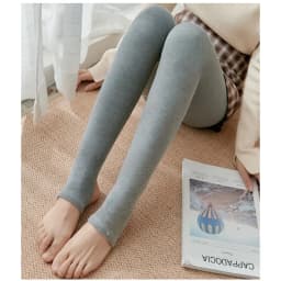 Women's Fall Winter Ribbed Vertical Stripe Thermal Leggings Fleece Thickened Street Ready Seamless High Waist Thermal Pants
