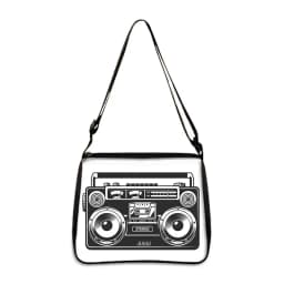 Cassette Tape Recorder Printing Handbag Back To 80s 90s Women Shoulder Bags for Travel Underarm Leisure Adjustable Crossbody Bag