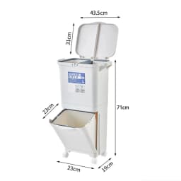 【Lifeideas】38L 2 Compartment Pedal Recycling Waste Bin for Kitchen