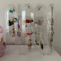 120/180/240/360holes Plastic Clear Earrings Studs Display Rack Folding Screen Earring Jewelry Display Stand Holder Storage Box