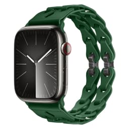 Chain Link Silicone Strap for Apple Watch Band Ultra 3 2 49mm 44mm 40mm 45mm 41mm 42mm Bracelet for Series 11 10 9 8 7 6 5 4 SE3