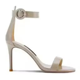 Small Size 33 Blue Red Black Khaki Nude White Solid Color One Line Buckle Sandals Woman 6 cm Stiletto Heels Party Dress Shoes