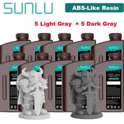 SUNLU 10KG ABS-Like/ Standard / Water-Wash/ 14K High Precision Resin 405nm Rapid UV-Curing Photopolymer Resin 1KG/Bottle