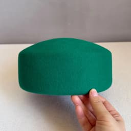 Retro Flight Attendant Ball Hat Women's 100% Wool Felt Beret Party Charming Hat Wedding Cocktail Party Medicine Box Hat