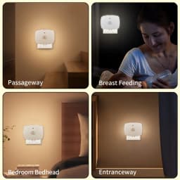 EU/US Plug LED Night Light with Motion Sensor PIR Human Induction Lamp Bedside Lamp For Bedroom Hallway Stair Night Lights