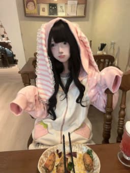 Cute Pink Polka Dot Rabbit Ear Hoodie Sweatshirt Striped Design Comfortable Soft Girl Top Loose Fit Long Sleeve Cotton Cardigan