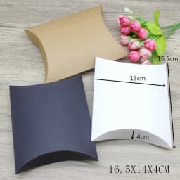 10pc Multis Size Gifts Box Vintage Kraft White Gifts Package Pillow Box Paper Party Suppiles Wrapping Jewelry Package