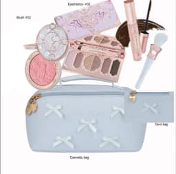 Flower Knows Makeup Set Swan Ballet Concealer Palette Embossed Blusher Shine Lipstick Kit With Bag THE SWEETIE BEAR Bunny Garden