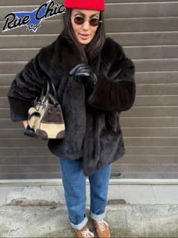 Women Solid Oversized Faux Fur Coat Shawl Collar Open Front Fluffy Thick Furry Jacket 2026 Loose Warm Winter Chic Streetwear New