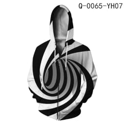 Colorful Spiral Dizzy Pattern Hoodie Men Women Optical Illusion Hoodies Sweatshirt Harajuku Tie Dye Jacket Coat Clothes