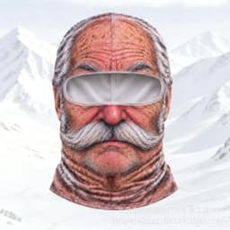 Old Man Ski Mask Funny Realistic Face Balaclava 3D Printed Full Face Winter With Neck Coverage