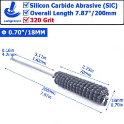 320Grit Cylinder Hone Ball Brush Tool Silicon Carbide Metal Engine Valve Guides Deburring Carbon Removal Crosshatching Polishing