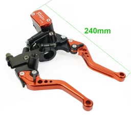 Fireyouracing Drum Brake Cable Clutch Line Master Cylinder Brake Lever Set Universal Red Green Blue for Yamaha Suzuki 22mm