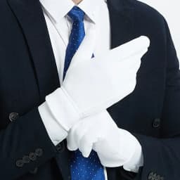 Men White Formal Gloves Guard Santa Man's Butler Inspection Non-Slip Short Full Finger Winter Warm Driving Gloves