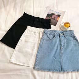 Women's Summer Skirt Casual Big Size Jeans A-line Short Skirt High Waist Denim Vintage Tassel Female Clothing DURIKIES