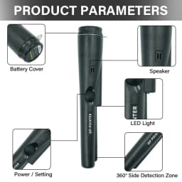Protable High QualityHandheld Metal Detector GP-pointer Waterproof Positioning Rod Detecting With Bracelet LED Lights