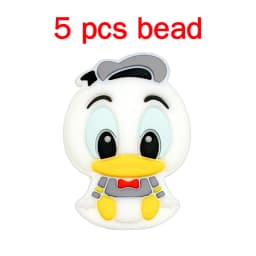 5pcs Silicone Cartoon Beads Pacifier Chain Baby DIY Care Pacify Accessory Adornment