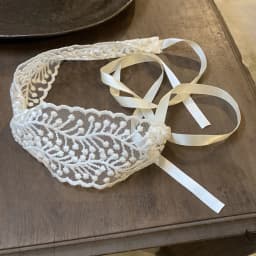 Flower and Grass Ballet-Style Lace Ribbon Tied Hair Band Cute and Sweet Headscarf Thin Headwear for Female