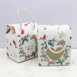 10PC DIY Handmade Paper Gifts Package Box with Window Thank You Paper Hanger Box for Candy Wedding Favors Wrapping Package