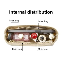 Bag Organizer Insert for Longchamp mini Women's Bag Durable Felt Storage Bag Shoulder Strap Bag Support Bag Accessories
