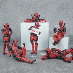 Figura de Acción de Anime Deadpool, Decoración Interior de Coche, Juguete Colgante, Accesorios para Coche, Modelo de Mini Muñec