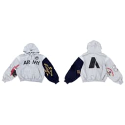 PROJECT G/R 2026 Patchwork ARMY Vintage Damaged Cardigan Pullover Men Women Best Quality Hoodie