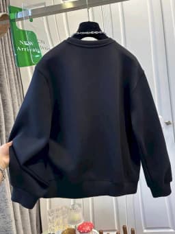 Fashion Pullovers Women Spring Fall Trend Thin Sweatshirt Holes Design Top Casual Solid Color Simple Pullover Womens Y2k Clothes