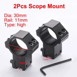 2Pcs Hunting Riflescope Mounts for Dia 25.4mm 30mm Pipe Scopes 11mm Dovetail 20mm Picatinny Rail Mounted Tactical Sights Mounts