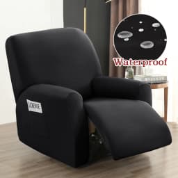 Water-resistant Recliner Covers with Pockets Stretch Reclining Chair Covers Sofa Couch Covers Furniture Protector for Pet Kids