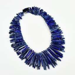 G-G 20' 2 Strands Blue Sea Sediment Jasper Top Drilled Stick Necklace Handmade Women Jewelry Gifts
