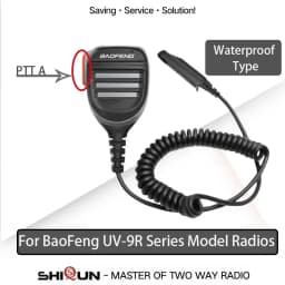 Baofeng UV-13Pro Waterproof Microphone Shoulder Speaker UV-9R PRO 2 Pins for Walkie UV-5R/UV-82/UV-16/TH UV8000D Two Way Radio