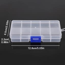 1/5/10Pcs Ultra-Portable Clear Bead Organizer Cases10-Compartment Snap Closure Organizer Box Durable Plastic Storage for Jewelry