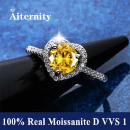 Classic 6 Prong Diamond Ring D Color 1ct Moissanite VVS Round Cut Lab Diamond Ring for Women Engagement Wedding Band Jewelry