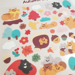 Korean Import Original BONITO Kawaii Autumn Trip Squirrel Paper Stickers Scrapbooking Diy Journal Stationery Sticker Deco Art