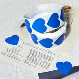 500Pcs Chroma Labels Stickers Color Code Dot Labels Stickers 1 Inch Heart Red, ,Yellow,Blue,Pink,Black,Stationery Stickers