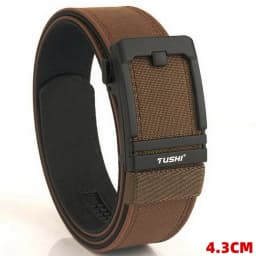 TUSHI 43mm Stiff Tactical Belt for Men Metal Automatic Buckle Military Police Duty Belt 1100D Nylon Gun Belt Casual Girdle Male