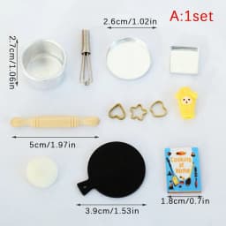1set Dollhouse Miniature Kitchen Cooking Model DIY Doll Furniture Accessories