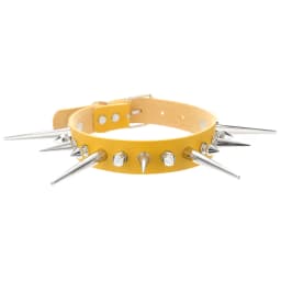 Big Spiked Choker Punk Rock Leather Collar For Women Metal Goth Necklace Jewelry Alternative Fashion Festival  Accessory
