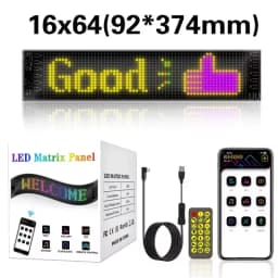 LED Scrolling Advertising Signs Flexible LED Display Bluetooth App Control DIY Text Pattern Animation for World Cup Bar Store