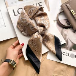 Luxury Silk Scarf Neckerchief Women's Silk Square Scarf Purse Scarf for Women Designer Silk Headscarf SJ01