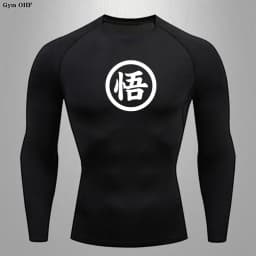 Goku Print Compression Shirts For Men Gym Workout Joging Fitness Undershirts Base Layer Quick Dry Aerobic Exercise Men Tops