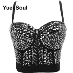 Black Y2K Tops White Rhinestone Sequins Tassel Slim Crop Top New Gothic Party Club Wedding High Street Sexy Corset Top Camis
