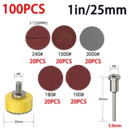 60Pcs 1/2Inch 25/50mm Sanding Discs Pads Set 100-2000  Abrasive Polishing Pad Kit For Dremel Rotary Tool Sandpapers Accessories