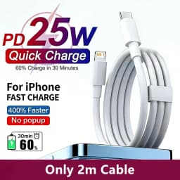 25W PD USB C Multi-Port Fast Charger For iPhone 11 12 13 Mini 14 Pro Max X XR XS Max 7 8 Plus Quick Charging PD Cable 1m 1.5m 2m
