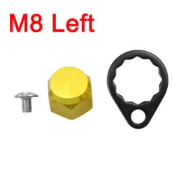 EKfan M8 Daiwa M7 Shimano Left / Right Hand Nut With Black 15MM Lock Washers and Screws For Baitcasting Fishing Reel DIY Parts
